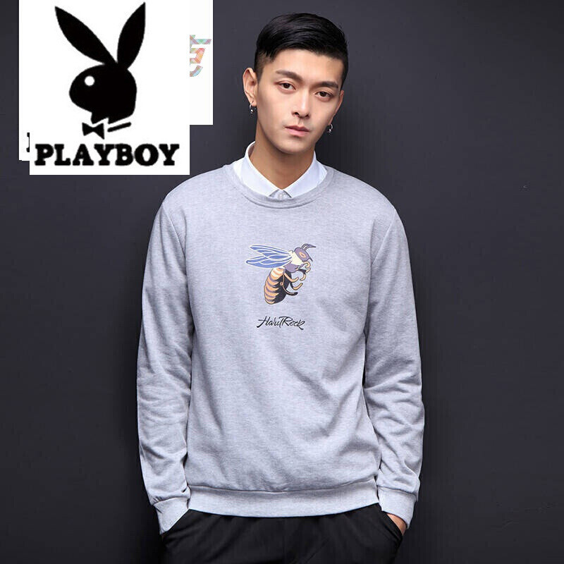 衣男2017春季新款圆领卫衣长袖卫衣男英文字