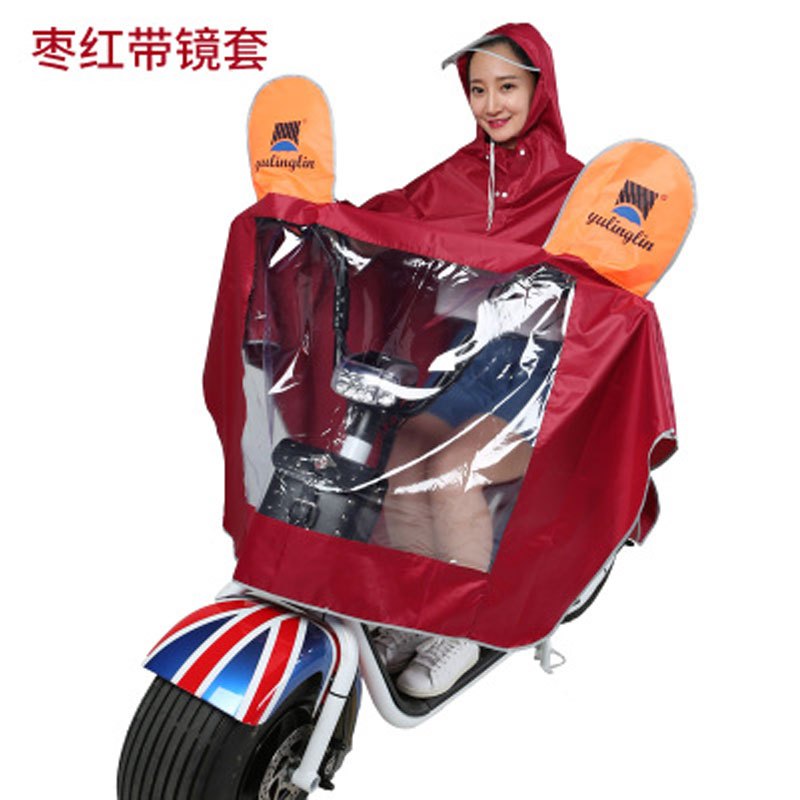 电动摩托车雨衣电瓶自行车单人雨披骑行男女成