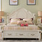 A家家具 床 美式床 双人床实木框架卧室欧式婚床1.8米1.5米大床简约 1.8米排骨架+床垫+2床头柜