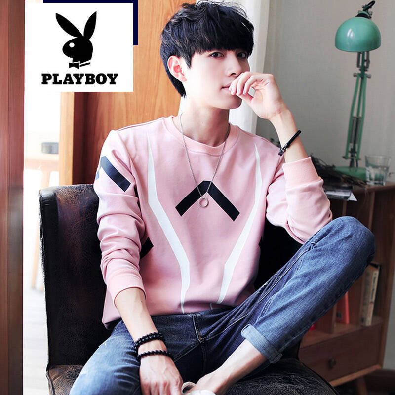 花花公子贵宾卫衣男款圆领秋季时尚潮流简约百