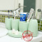 欧式卫浴五件套陶瓷创意简约新婚礼物浴室用品牙杯漱口杯洗漱套装 默认尺寸 海蓝色