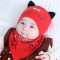 贝迪牛+新生儿胎帽婴儿帽 男女宝宝帽三角巾套装 均码（0-12个月） 黄色猫队长棉帽2件套