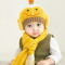 贝迪牛+秋冬宝宝套头帽保暖帽婴儿毛线帽围巾套装 0-12个月左右 灰色15标双球帽+围脖