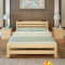 硕木居 床实木双人单人木板简易经济型出租房特价1.8现代简约1.5米1.2m全 1.8*2-30厘米高带抽屉床垫