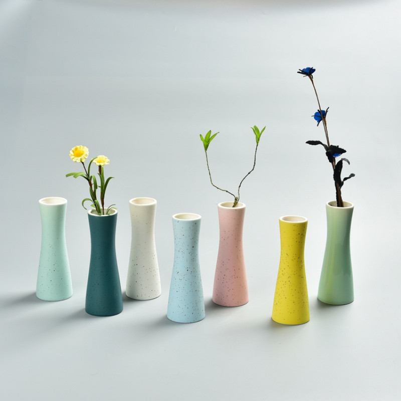 马卡龙花插摆件陶瓷水培创意简约小花瓶家居装饰品花器桌面