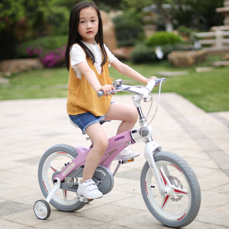 健儿可伸缩儿童自行车3岁男孩宝宝脚踏车2-4-6岁童车14/16寸小孩自行车 豪华款