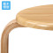 塑料凳子家用时尚简约创意加厚实木小圆凳子餐桌高凳板凳 6腿钢筋凳--黄色(推荐)