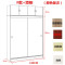 推拉移衣柜实用木质柜2板式定制整体组装卧室简约现代经济型F+顶柜颜色备注默认浅胡桃2 D款白色