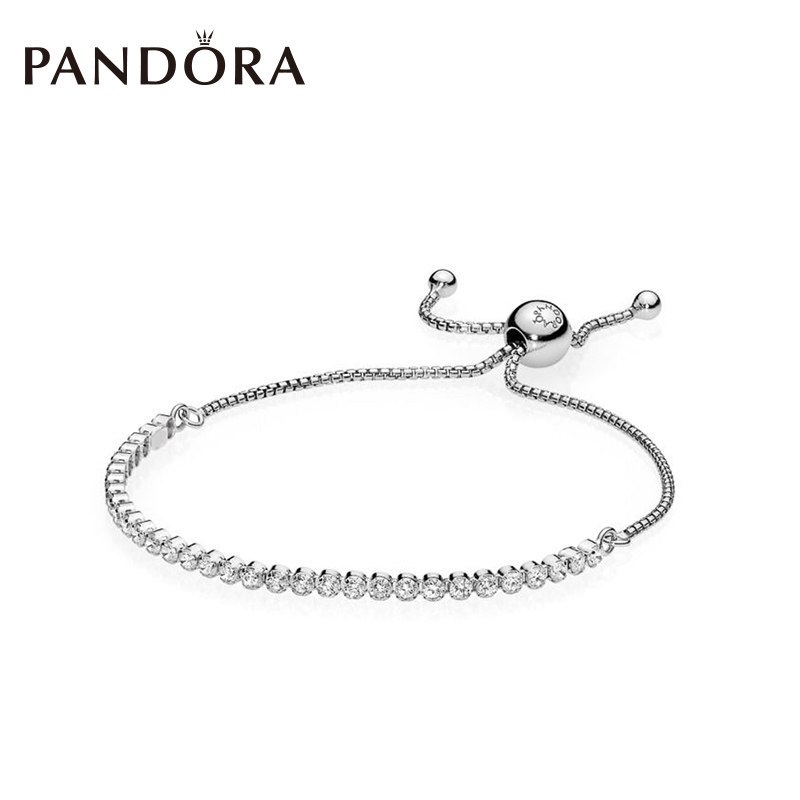 PANDORA 潘多拉 925银女奢侈品饰品情人节礼物手链手镯 银色23cm