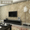 加厚无纺布3D立体植绒壁纸欧式客厅满铺墙纸卧室背景墙壁纸_4 米白色68801