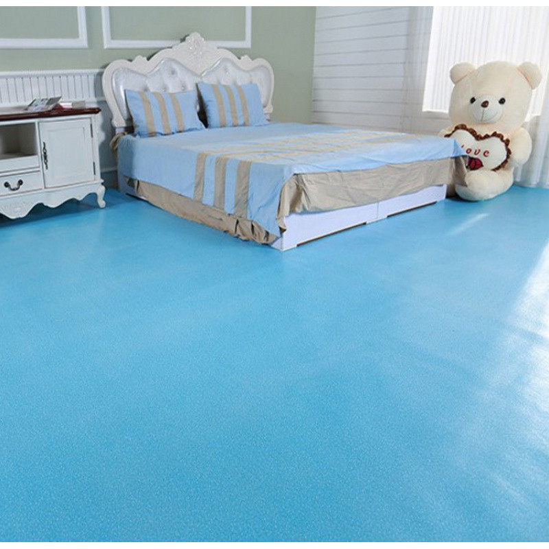 地板革PVC耐磨加厚防水毛坯房地胶贴纸塑胶客厅卧室家用商用环保 默认尺寸 天蓝色蓝色大理石