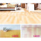 铺地地板革pvc石塑地板卧室家用加厚耐磨防水防滑环保地板纸地贴 默认尺寸 浅金色加厚黄木纹