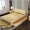 实木床厂家直销实木双人床1.8米卧室松木床1.5米简约儿童单人床 1.5*2.0m标准床+1个床头柜