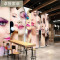 美容美店红唇美女拼图墙纸壁画3D立体个性服装店背景墙商场壁纸_3 无缝环保油画布（整张）