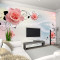 无缝定制壁画墙纸卧室沙客厅3d立体玫瑰花朵电视背景墙壁纸墙布 无缝真丝布（整张/平方）