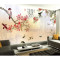无缝3d中式定制壁画花鸟牡丹水墨江南电视背景墙沙壁布墙布墙纸 凹凸水晶壁画布（整张）