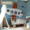 飞机儿童房男孩壁纸欧式墙布定制无缝墙纸儿童房卧室卡通壁布 欧式无缝丝绸布