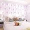现代简约韩式无纺布墙纸卧室客餐厅床头背景墙3d立体田园壁纸粉色9605仅墙纸 绿色9603