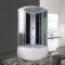 弧扇形整体淋浴房浴室钢化玻璃沐浴房蒸汽洗澡间卫生间一体式家用_2 90cm扇形黑砖带电