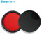 广博(GuangBo)YT9137红色快干印台3个 圆形圆盒印泥即印即干 财务印台 盖章印台 快干印泥印油