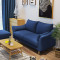 择木宜居 小户型客厅北欧布艺沙发三人现代简约懒人单人双人沙发 蓝色单人位
