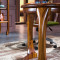 龙森家具 实木茶桌椅组合现代中式茶艺桌 乌金木家具实木功夫茶桌 茶桌+转椅+两圆凳
