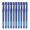 日本斑马ZEBRA Z-Grip中性笔C-JJ1-CN签字笔 0.5mm水笔 JJ1钢珠笔 蓝色红色黑色 10支装 蓝色