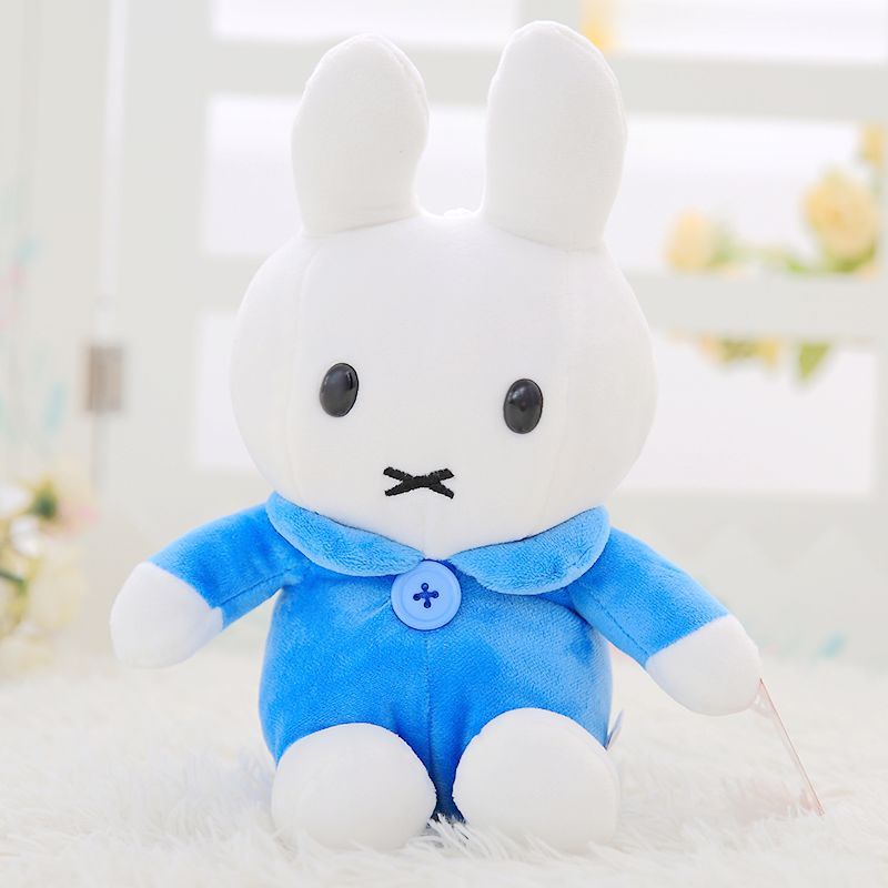 新款米兔子毛绒玩具婚庆节日促销礼品儿童礼物 35CM普通款 蓝色