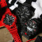 卡西欧GSHOCK 正义联盟时尚潮流黑金g-shock防水运动表GA-700/710 GA-700-4A立体大表盘+烈焰红心