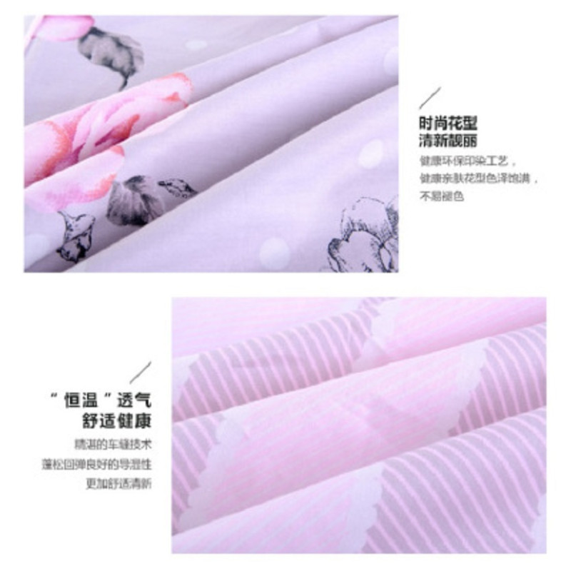 孚日(SUNVIM) 花卉系列 甜心菲安娜 四件套纯棉 全棉家用床单被套（200cmx230cm） T 紫色