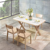 A家家具餐桌 简约现代餐桌餐椅套装组合简约北欧实木饭桌餐厅家具原木色木质其他 Y201-150