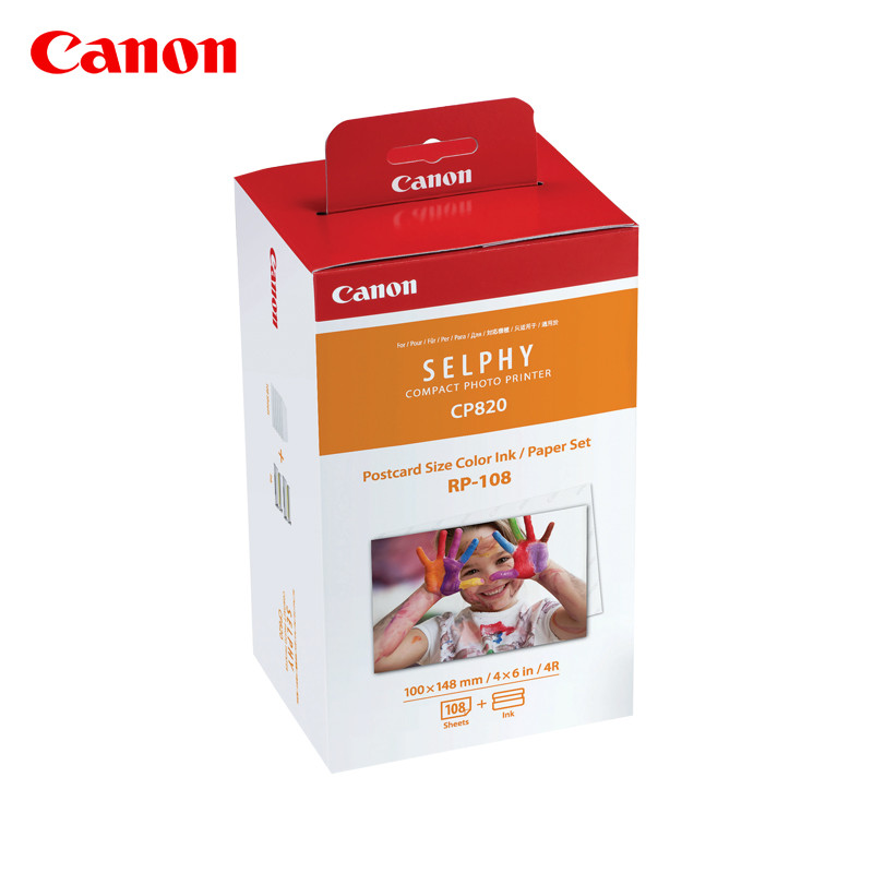 佳能（Canon）RP-108 原装6寸相纸色带组合 适用CP1200/CP910 （含108张+2个色带） RP-108