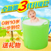 儿童洗澡桶宝宝沐浴桶婴幼儿浴盆洗澡盆大号泡澡桶塑料加厚 红色+盖子(赠海洋球5个)