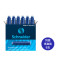 德国进口 施耐德（Schneider）瓶装墨水胆墨囊钢笔水欧标通用 一次性墨水芯5盒装 蓝色