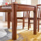 光明家具 餐厅木质 现代中式全实木水曲柳餐桌 长方形餐桌 餐桌椅组合398-4183-130 一桌四椅
