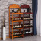 欧式创意红酒架现代简约客厅落地柜家用实木展示架个性酒柜酒瓶架 18瓶茶色