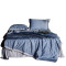 夏季纯色60支双面丝滑天丝夏凉被四件套床单枕套空被可水洗薄被 1.8米(6英尺)床 气质蓝夏被四件套
