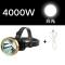 LED头灯强光充电远射3000米头戴式手电筒夜钓捕鱼矿灯100_3 4000W黄光(打野)续航100小时