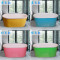 浴缸家用卫生间亚克力独立式小户型彩色水疗浴缸1.2-1.5米 黄色 ≈1.4m