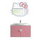 helloKitty浴室柜组合凯蒂猫女生儿童镜子梳妆镜小户型卫浴柜柜0.9米粉红色带侧柜 0.7米粉红色带侧柜 默认尺寸