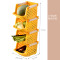 小号弧形厨房置物架蔬菜水果收纳架储物架家用四件套组合收纳架_6 黄色4个装