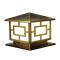 太阳能中字柱头灯中式方形大灯柱子灯户外庭院围墙灯柱灯_3 30cm加厚古铜色(市电款)