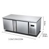 乐创(lecon)1.8米双温工作台商用冰箱冷藏柜冰柜卧式保鲜柜 厨房冷柜 不锈钢操作台 1.8*0.8*0.8米