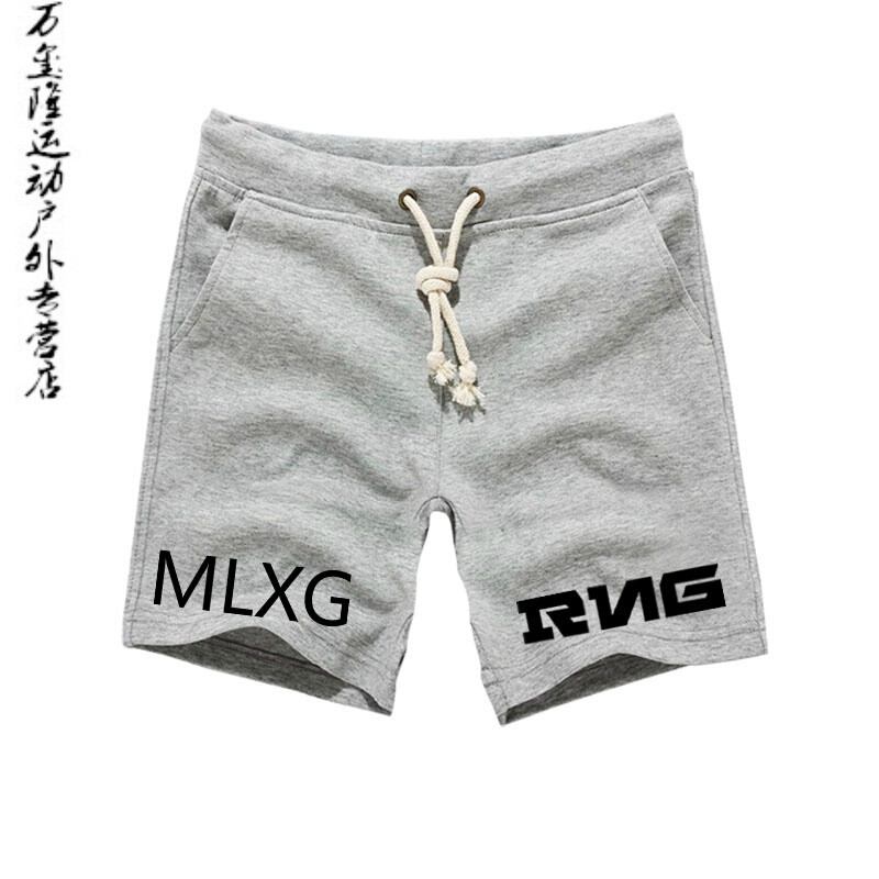 LOL周边衣服RNG战队短裤夏季五分裤男休闲潮_1 XXL 图4灰