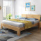 一米色彩 现代简约主卧全实木床北欧1.5米1.8米原木双人床卧室家具经济型 1.8M单床+1床垫+2床头柜