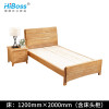 HiBoss实木单人床简易木床接待床宿舍员工床