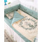 龙之涵 婴儿床上用品 婴儿床围套件十件套 纯棉新生儿宝宝被子双被芯 亲子乐园60*105cm