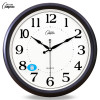 康巴丝静音客厅表挂钟时尚创意钟表田园时钟表简约挂表欧式石英钟(f3a)_16英寸（直径40.5厘米） 黑色 直径38厘米