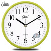 康巴丝静音挂钟时尚挂钟卧室客厅办公现代时钟表简约创意石英钟表(271)_10英寸（直径25.5厘米） 灰色