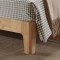一米色彩 北欧实木床现代简约原木1.8米橡胶木双人床带软靠气压高箱1.5M主卧室 1.5M实木床+1床头柜+床垫